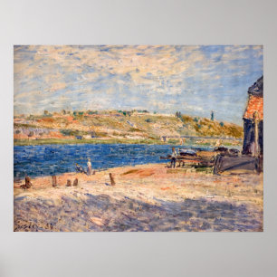 Affiche Alfred Sisley - Les berges de la rivière à Saint-M