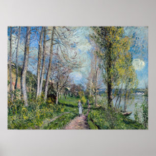 Affiche Alfred Sisley - Les bords de Seine à By