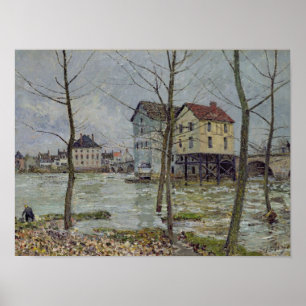 Affiche Alfred Sisley   Les Mills à Moret-sur-Loing
