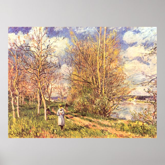 Affiche Alfred Sisley Les Petits Prés au printemps (Devant)