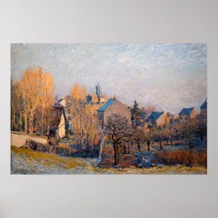 Affiche Alfred Sisley - Matinée glaciale à Louveciennes