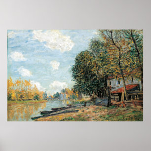 Affiche Alfred Sisley Moret : Les rives du fleuve Loing