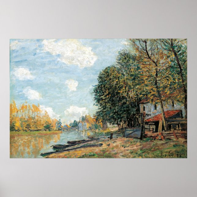 Affiche Alfred Sisley Moret : Les rives du fleuve Loing (Devant)