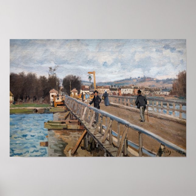 Affiche Alfred Sisley - Passerelle à Argenteuil (Devant)
