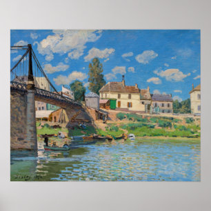Affiche Alfred Sisley - Pont à Villeneuve-la-Garenne