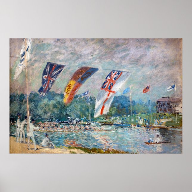 Affiche Alfred Sisley - Régate à Molesey (Devant)
