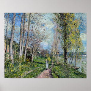 Affiche Alfred Sisley - Rives de la Seine à By