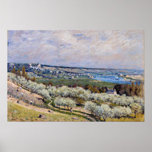 Affiche Alfred Sisley - Terrasse à Saint-Germain, Printemp