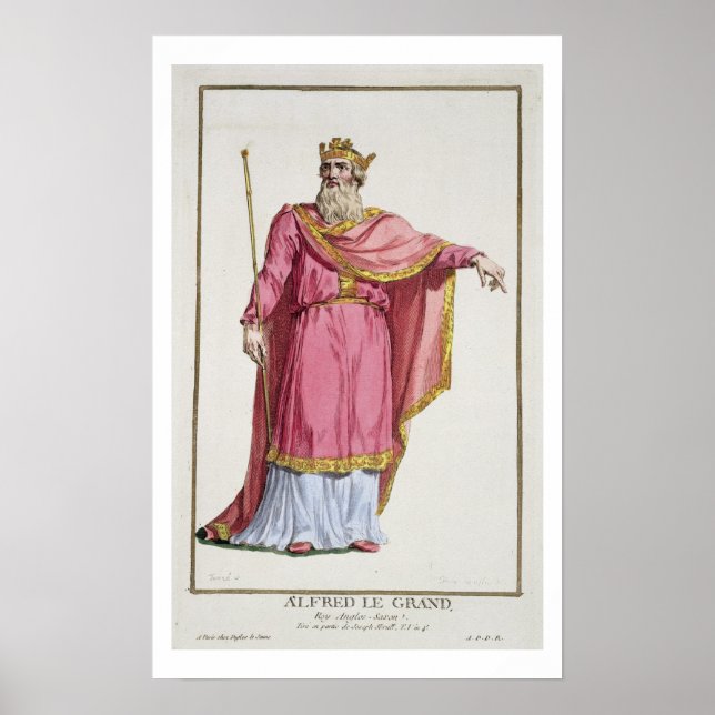Affiche Alfred the Great (849-99) from 'Receuil des Estamp (Devant)