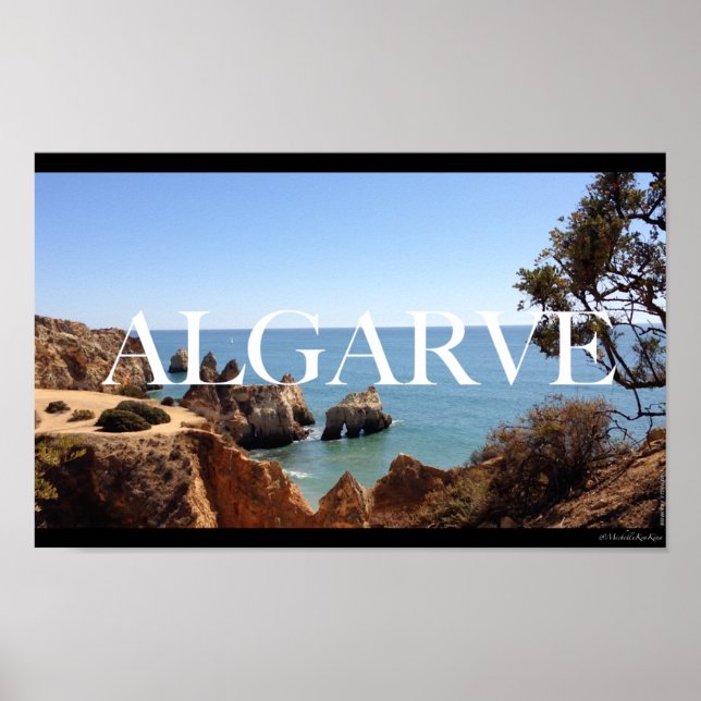 Affiche Algarve - Portugal - Beach - Plage - Mer (Devant)