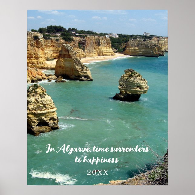 Affiche Algarve vacances plage au Portugal (Devant)