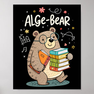 Affiche Alge-Bear Drôle d'ours d'algèbre
