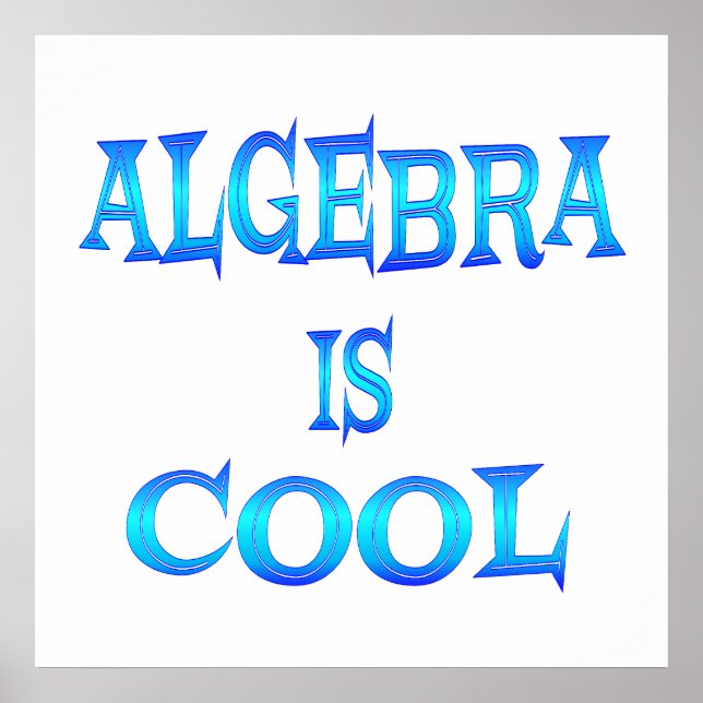 Affiche Algebra est Cool - À partir de 11,80 $ (Devant)