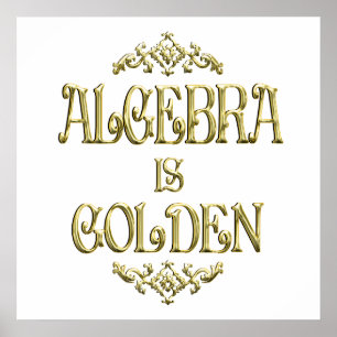 Affiche ALGEBRA est doré