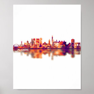 Affiche Alger Algérie Skyline