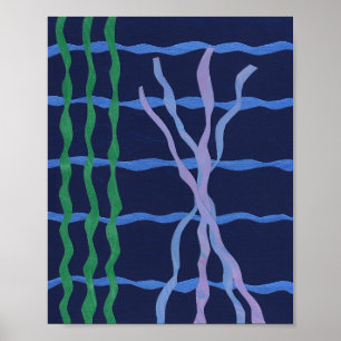 Affiche Algues et corail dans l'océan Abstrait