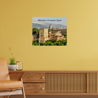 Affiche Alhambra, Grenade, Andalousie, Espagne