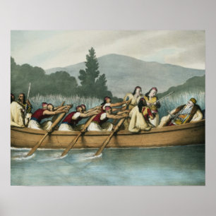 Affiche Ali Pasha (1741-1822) de Janina, chasse sur le lac