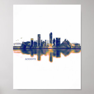 Affiche Alicante Skyline