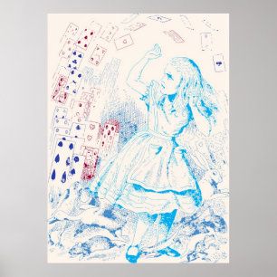 Affiche Alice attaquée par des cartes