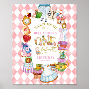 Affiche Alice au Pays des Merveilles 1er anniversaire Bien
