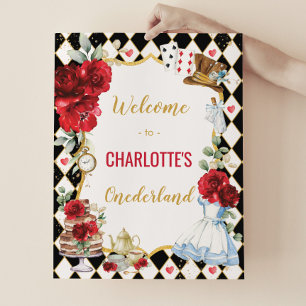 Affiche Alice au pays des merveilles 1er anniversaire Tea