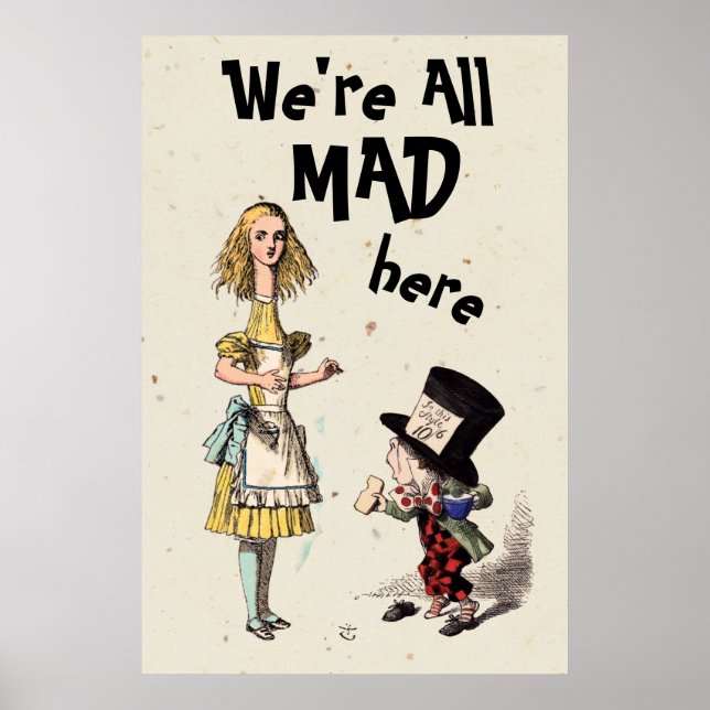 Affiche Alice au pays des merveilles - Alice & Mad Hatter (Devant)