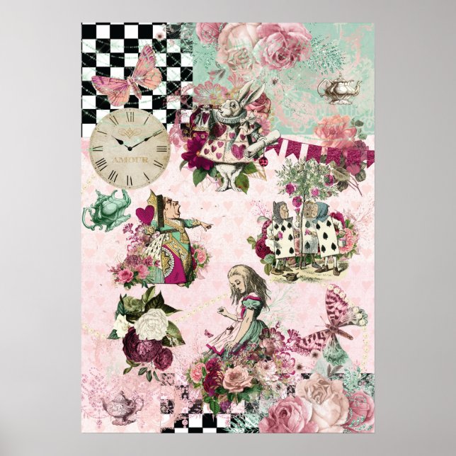 Affiche Alice au pays des merveilles Élégant (Devant)