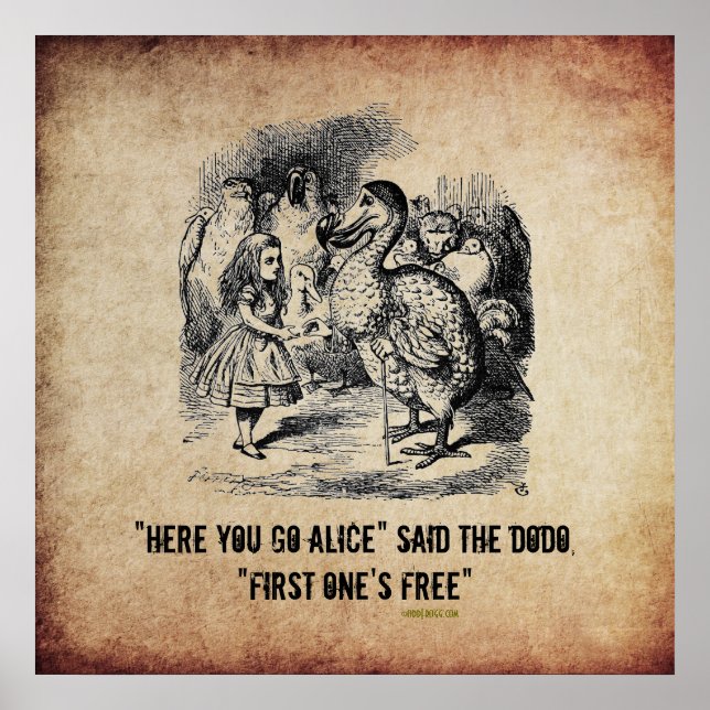 Affiche Alice (Au Pays Des Merveilles) Et Dodo Funny Poste (Devant)