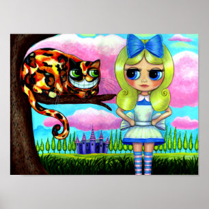 Affiche Alice au Pays des Merveilles et le Chat du Cheshir