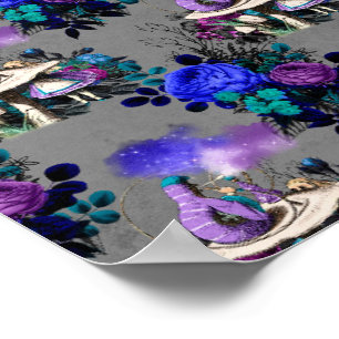 Affiche Alice au pays des merveilles Fleurs de la chenille