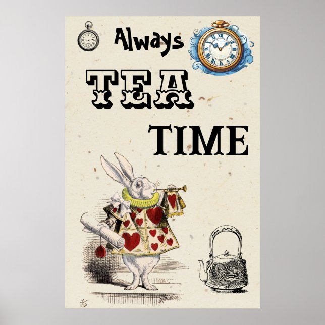 Affiche Alice au pays des merveilles — Herald - Tea Time (Devant)