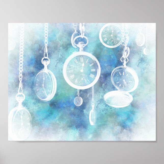 Affiche Alice au pays des merveilles Montres Imprimer hori (Devant)