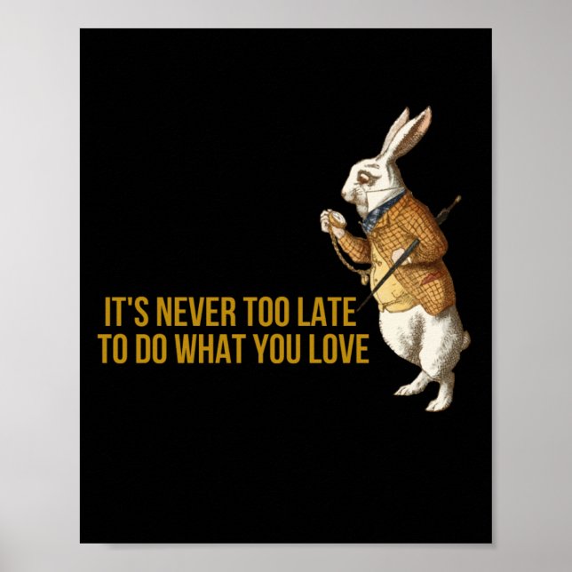 Affiche Alice au pays des merveilles Motivation du lapin b (Devant)