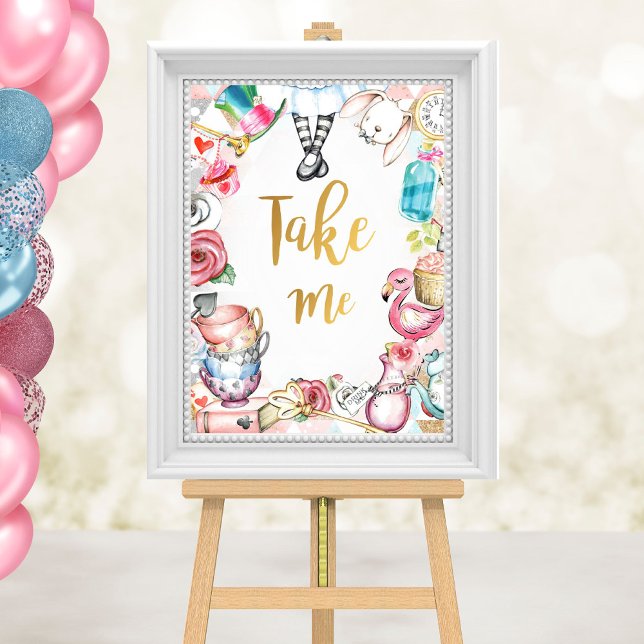 Affiche Alice au Pays des merveilles Signé de la fête, Pre (Créateur téléchargé)