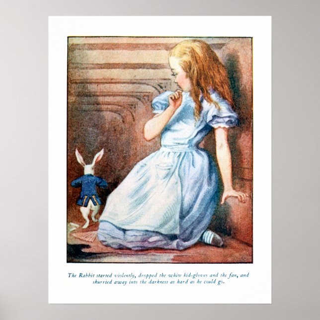 Affiche Alice au pays des merveilles Trou de lapin blanc I (Devant)