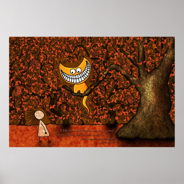 Affiche Alice au pays des merveilles - Un chat Cheshire (Devant)