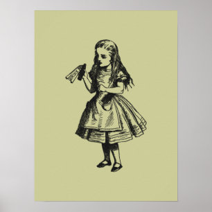 Affiche Alice avec la bouteille "Drink Me"