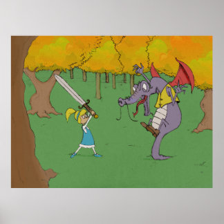 Affiche Alice combat le Jabberwocky