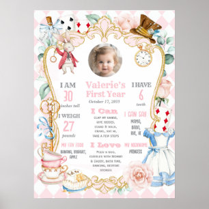 Affiche Alice dans ONEderland-Rose 1er anniversaire étape