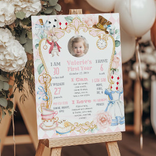 Affiche Alice dans ONEderland-Rose 1er anniversaire étape