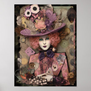 Affiche Alice dans un casquette chic