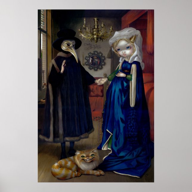 Affiche Alice dans un Van Eyck Portrait ART IMPRIMER le me (Devant)