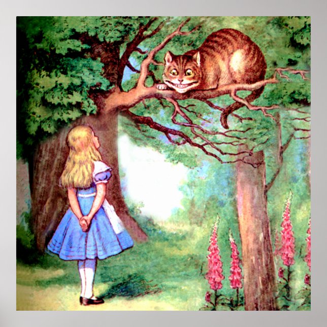 Affiche Alice et Cheshire Cat au pays des merveilles (Devant)