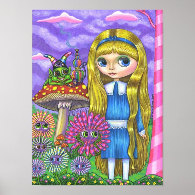 Affiche Alice et le Caterpillar Cute Doll Mushroom (Devant)