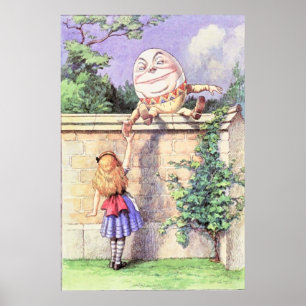 Affiche Alice & Humpty Dumpty Couleurs