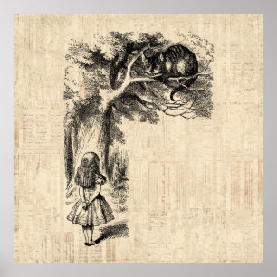 Affiche Alice in Wonderland Alice & the Cheshire Cat