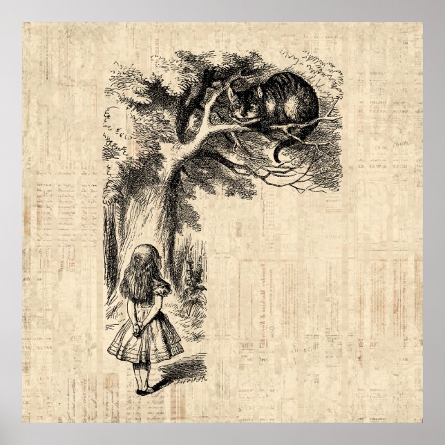 Affiche Alice in Wonderland Alice & the Cheshire Cat (Devant)