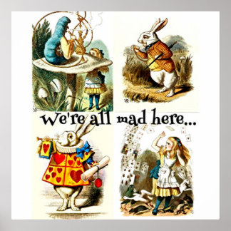 Affiche Alice In Wonderland Art|cadeau pour amoureux de la