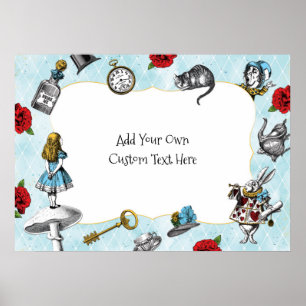 Affiche Alice in Wonderland Blue